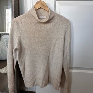 Madewell Neutral Cream Turtleneck Sweater